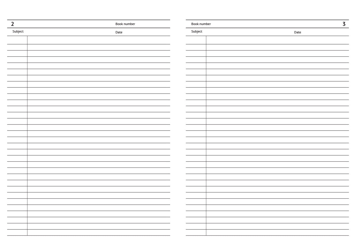 Code C01: A4, GLP log book – hardback, 200 pages, 8mm ruled line spacing - UPDATED DESIGN