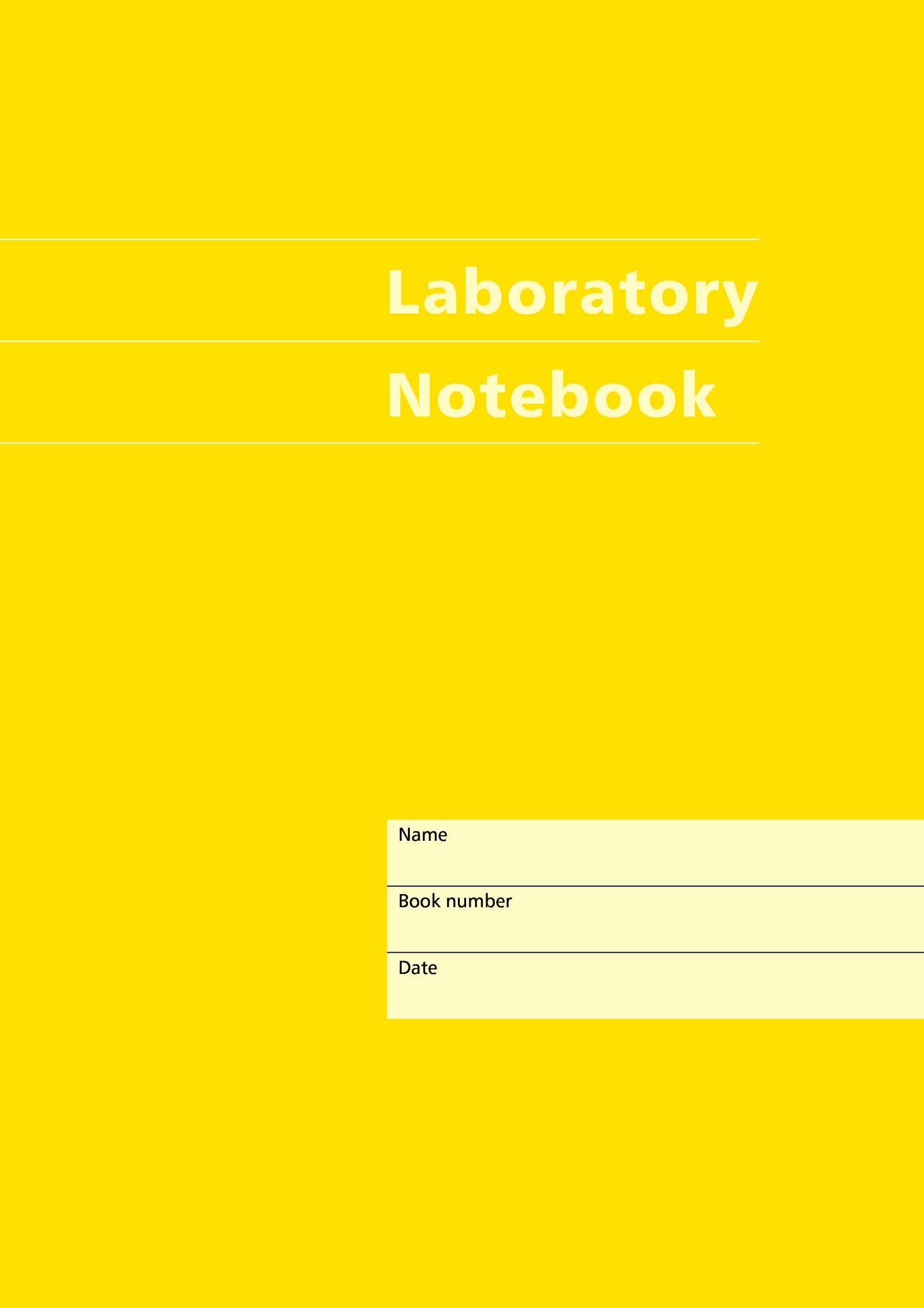 Code A01: A4 laboratory notebook - hardback, 200 pages, 8mm ruled line spacing with left-hand margin