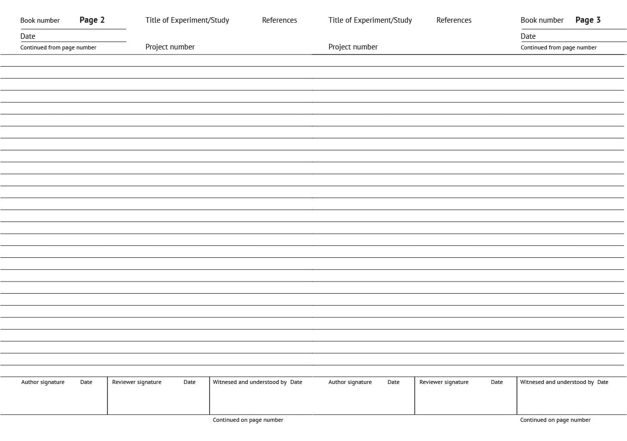 Code B11: A5 laboratory notebook – hardback, 96 pages, 6mm ruled line spacing with no margin