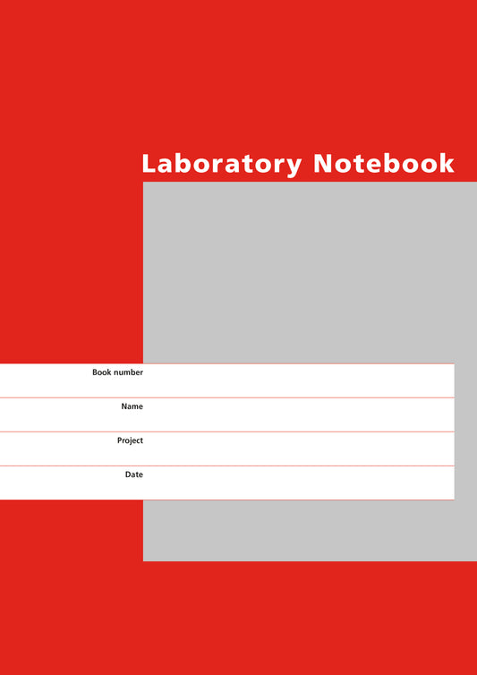 Code A20: A4, GLP laboratory notebook – hardback, 104 pages, 6mm ruled line spacing - UPDATED DESIGN