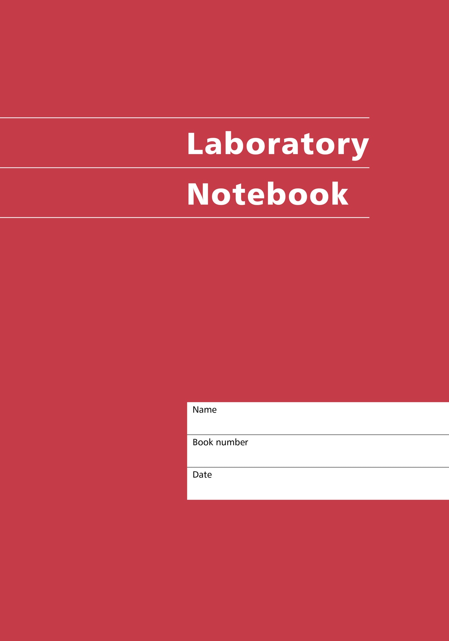 Mitchells Laboratory Notebooks A01 Red