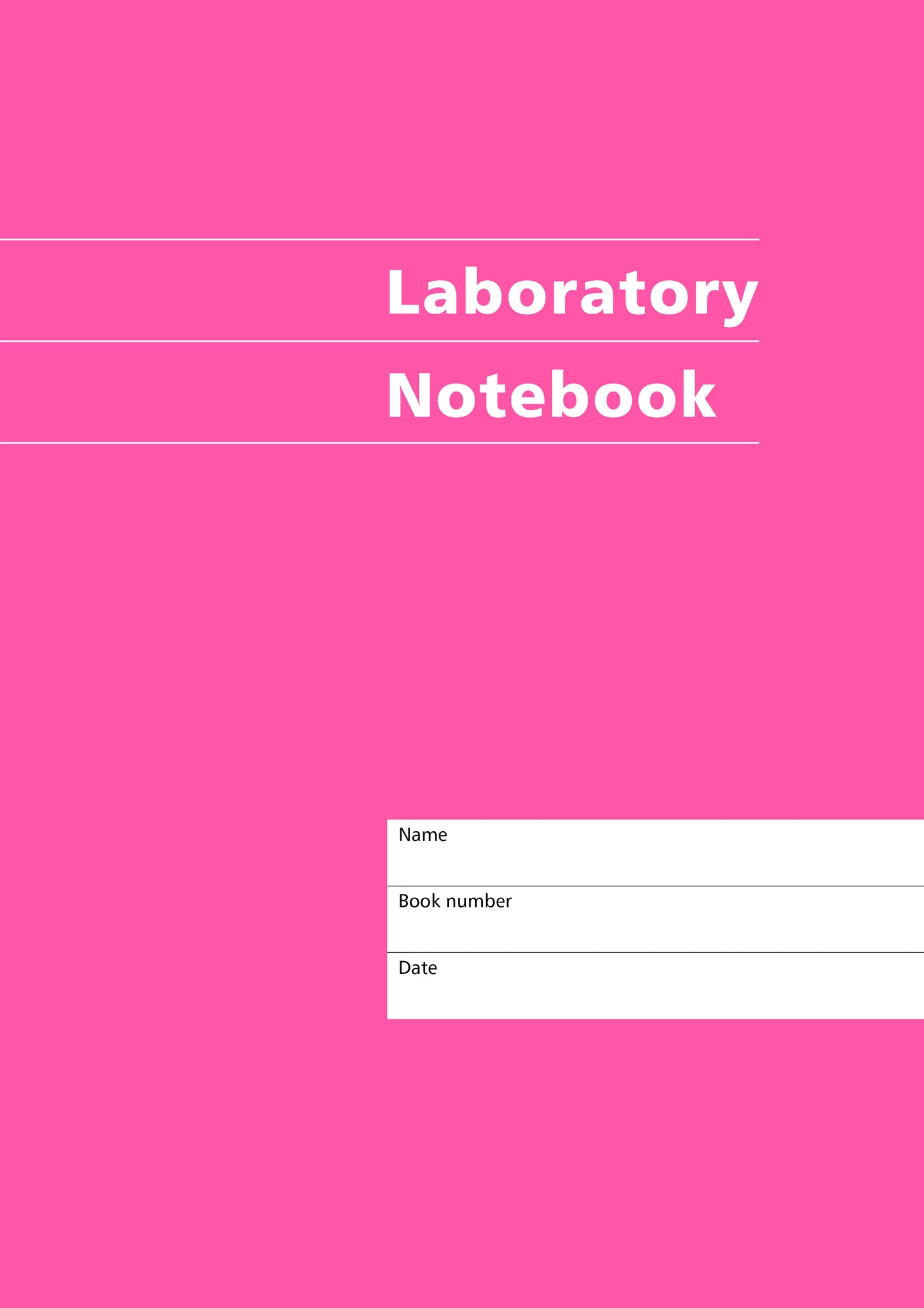 Mitchells Laboratory Notebooks Pink A01