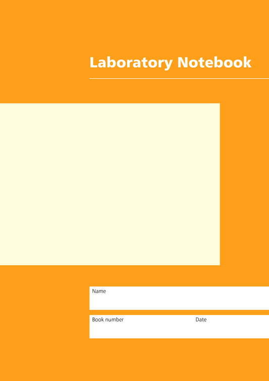 Code A02: A4 laboratory notebook – hard cover, 216 pages with 6mm ruled line spacing