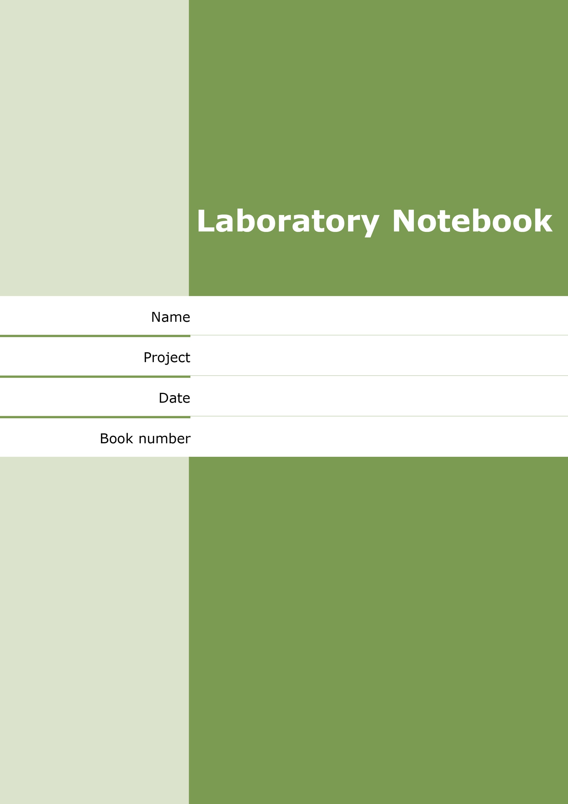 Mitchells Laboratory Notebooks Green A03