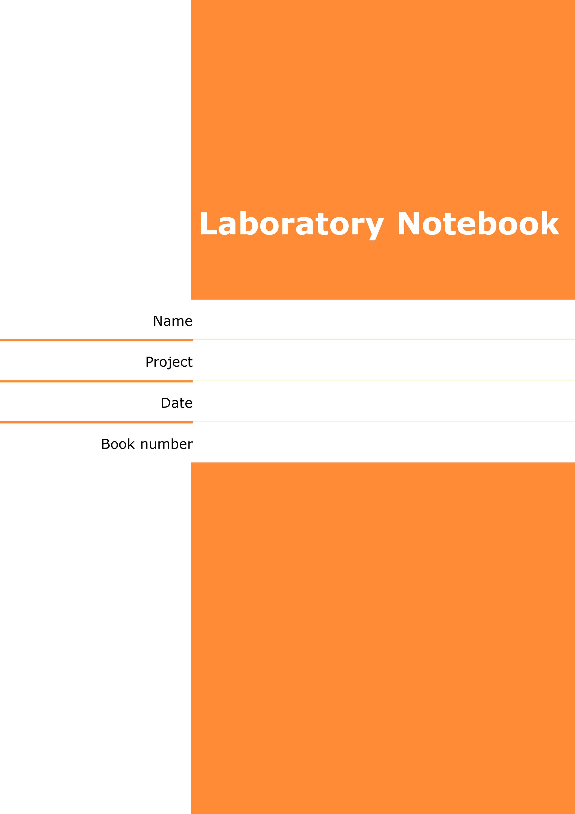 Mitchells Laboratory Notebooks Orange A03