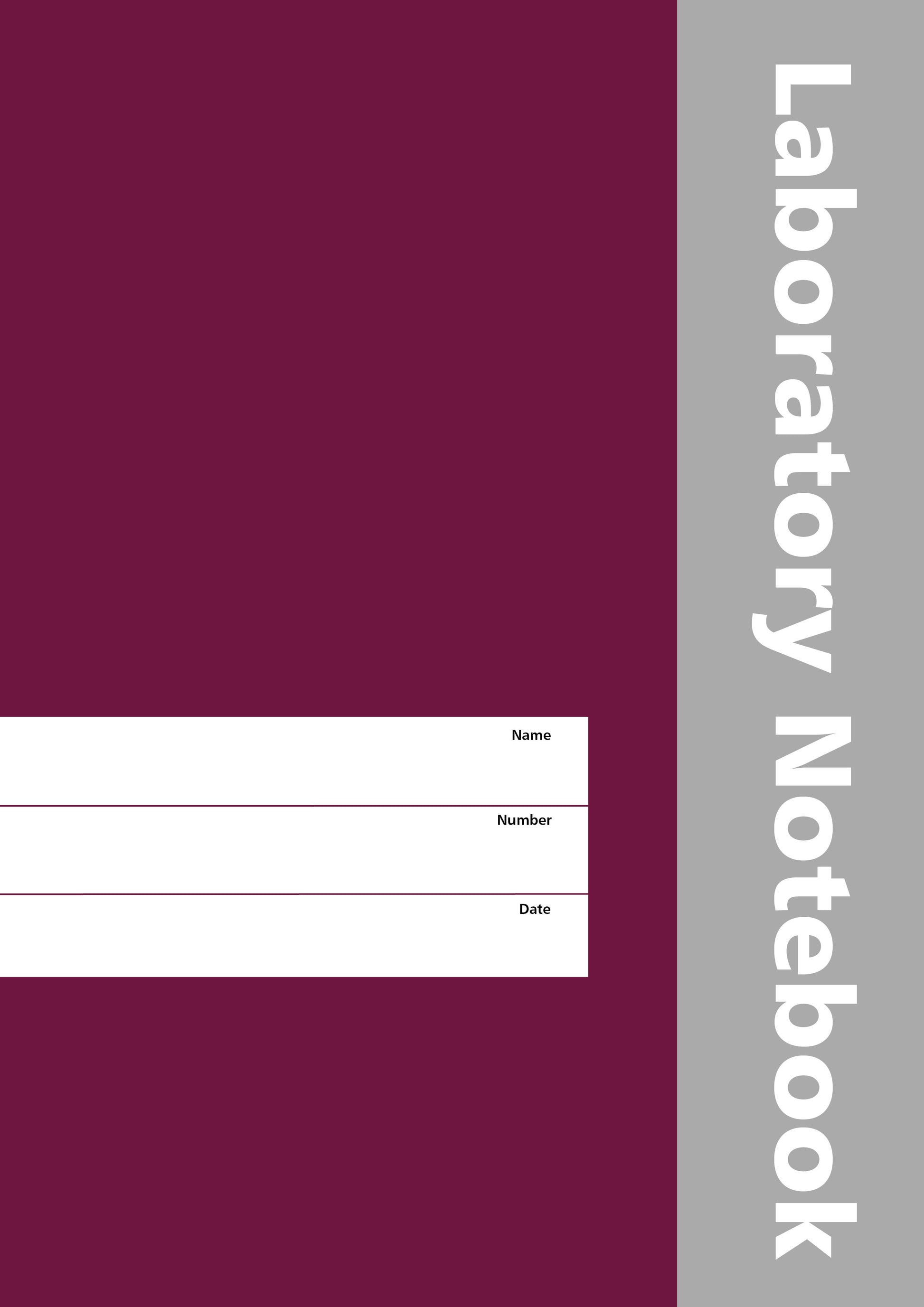 Lab 010 Notebook Mitchells Laboratory Notebooks: code A10, A4 hardback GLP lab notebook