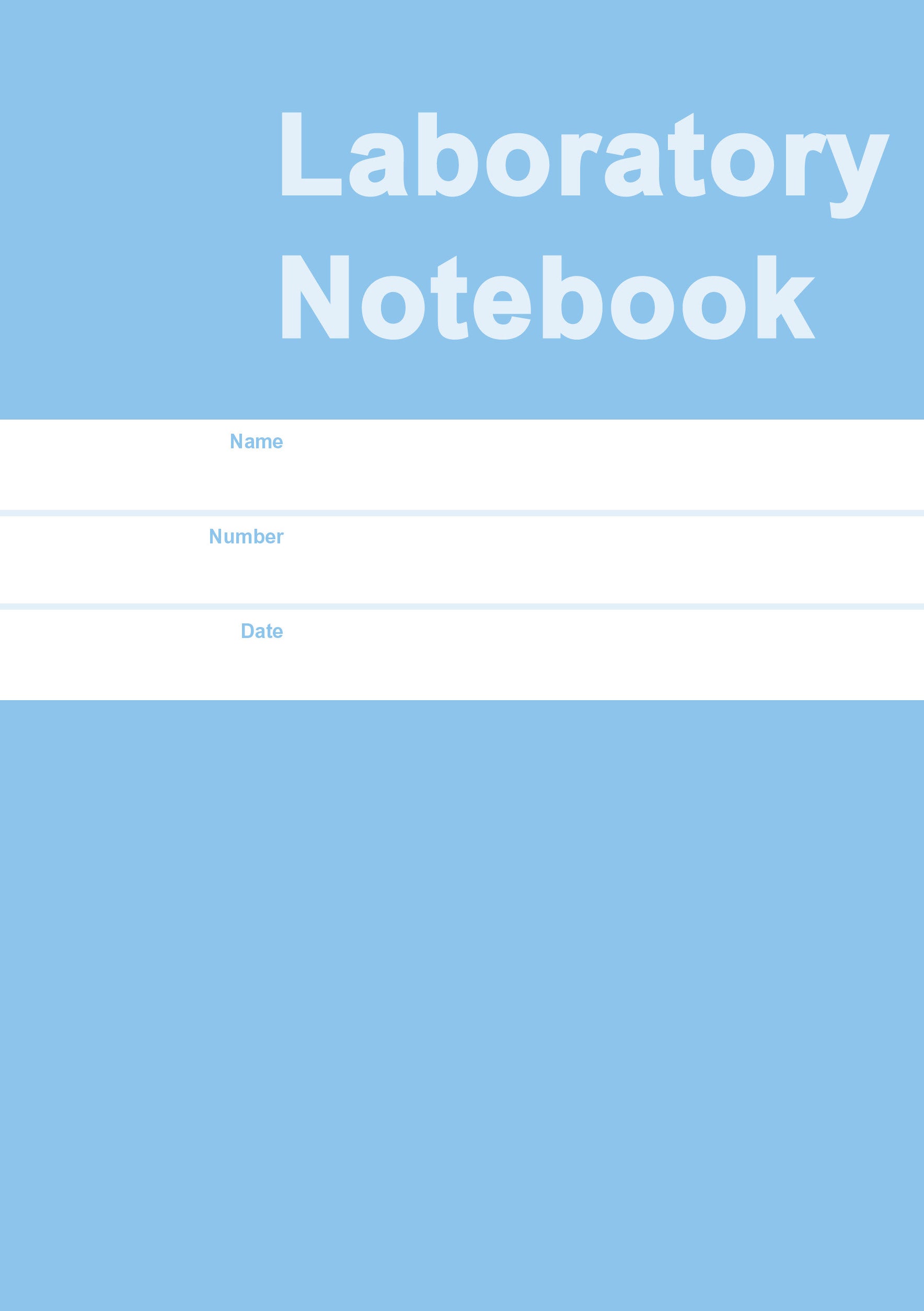 Mitchells Laboratory Notebooks Blue B11