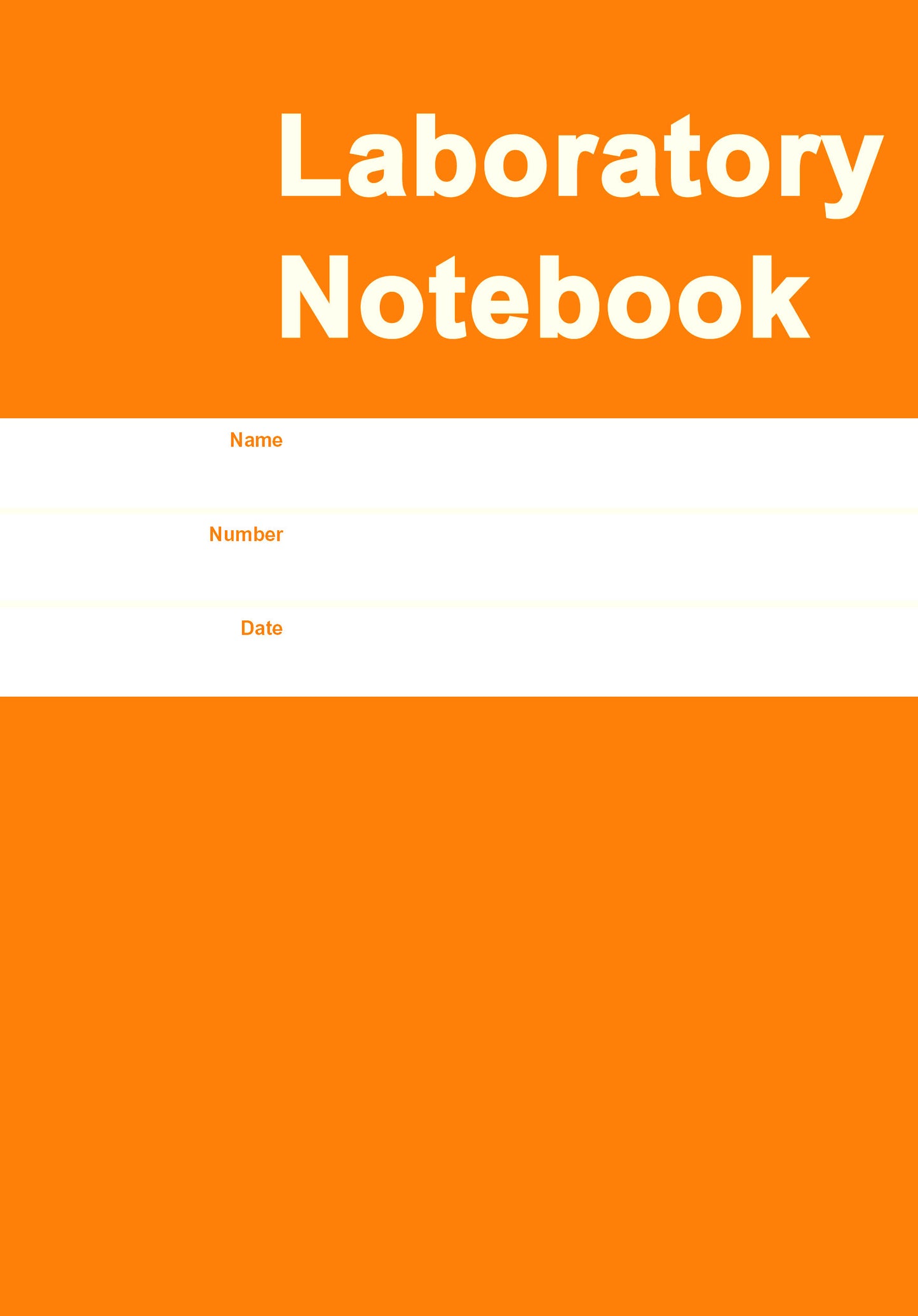 Mitchells Laboratory Notebooks Orange B11